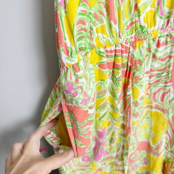 LILLY PULITZER X TARGET | Happy Place Romper in Challis Yellow Women’s Size S - Picture 6 of 11
